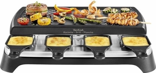 3168430915787 - Gourmet Set - RE4598 - 8 Raclette - 1350W - 553 x 32cm - Inkl 8 Pfännchen