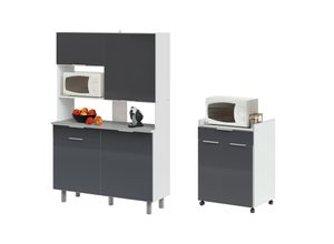 3170720618414 - Buffet Set Urban 2 Hochglanz-Grau