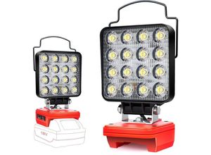 3181228665800 - Akku-Licht für Milwaukee M18 18 V 48 W Akku LED-Arbeitslicht-Akku heller LED-Scheinwerfer-Akku Akku-Scheinwerfer mit Typ-C und USB-Aufladung