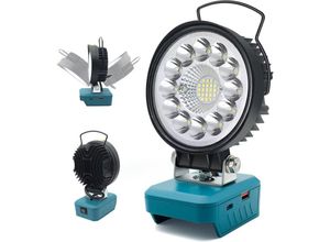 3181228665831 - Coocheer - Kabelloses LED-Licht kompatibel mit 18 v akkubetriebener Arbeitsleuchte von Makita 36 w 4000 lm mit Typ-C und USB-Aufladung (Batterie