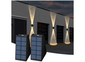 3181228688717 - Solar-Wandleuchte für den Außenbereich wasserdichte Gartendekoration Solar-Veranda-Licht für Zuhause Terrasse Veranda Hof Garage (2