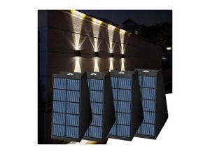 3181228688724 - Redroad - Solar-Wandleuchte für den Außenbereich wasserdichte Gartendekoration Solar-Veranda-Licht für Zuhause Terrasse Veranda Hof Garage (4