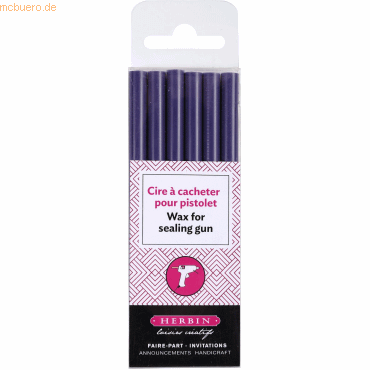 3188550358783 - 5 x Siegellack für Pistole VE=6 Stück aubergine 3188550358783 - 5 x Siegellack für Pistole VE=6 Stück aubergine