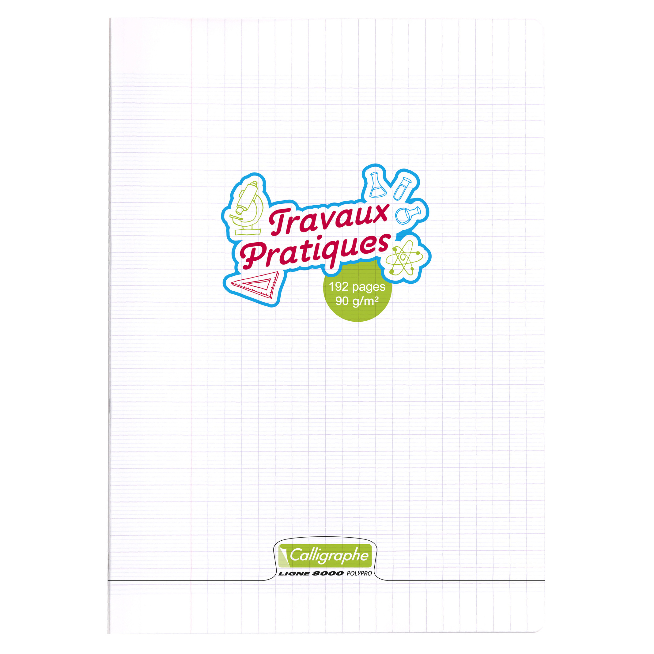 3210330182889 - Arbeitsheft Piqué a4 192 Seiten groß kariert mit Uni 8000 Polypro