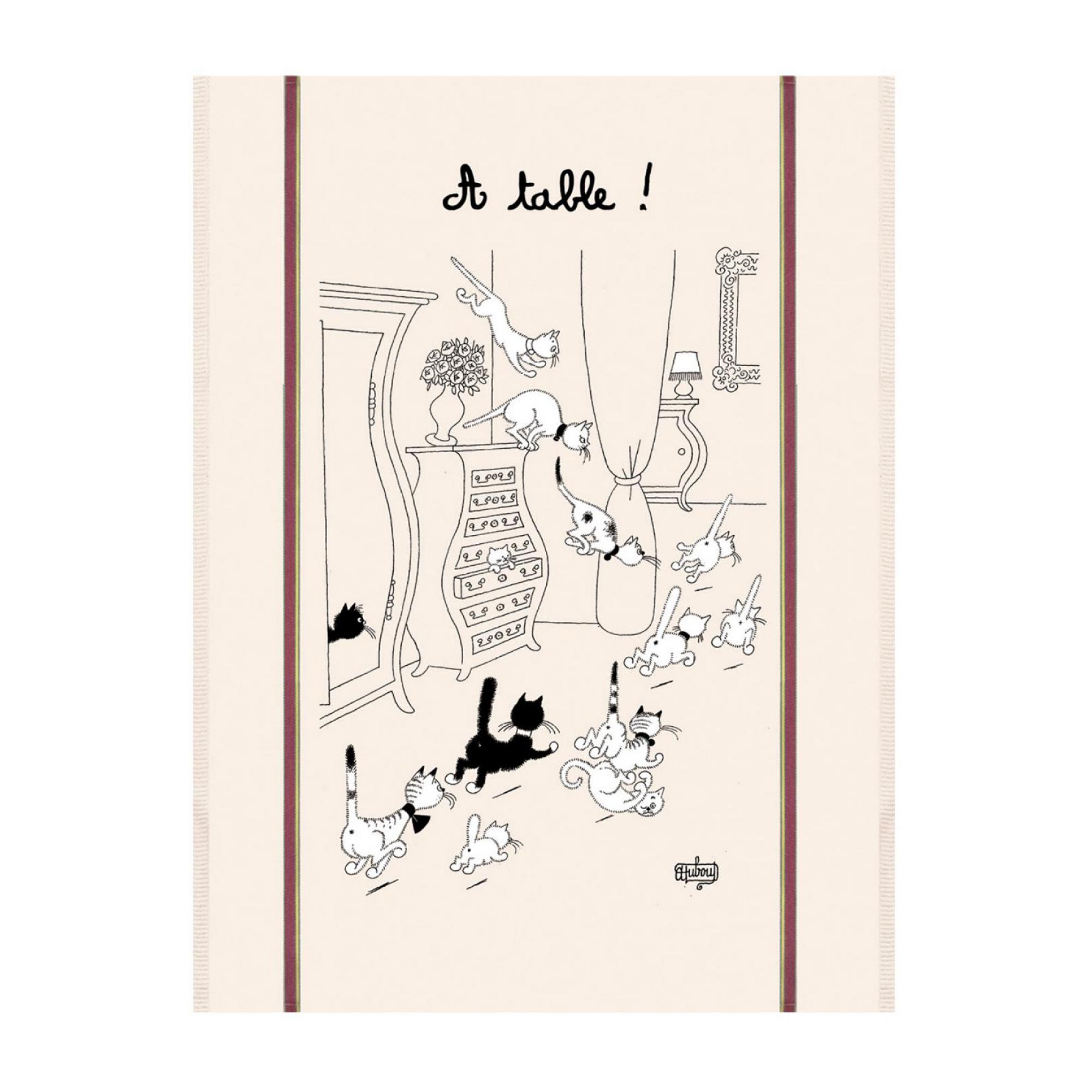 3210803051216 - Großes Geschirrtuch - Rückkehr vom Einkaufen Dubout