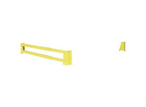 3234640036731 - Rammschutz Querstange teleskopisch Stahl gelb verstellbar von 900 - 1350 mm Mottez