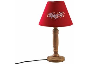 3238920787566 - Aubry Gaspard - Rote Lampe aus Holz Edelweiss