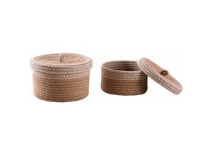 3238920798111 - Boxen aus beide natürlicher und weißer Jute (2er-Set)