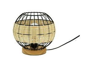 3238920811117 - Aubry Gaspard - Runde Lampe aus Naturrattan und Metall