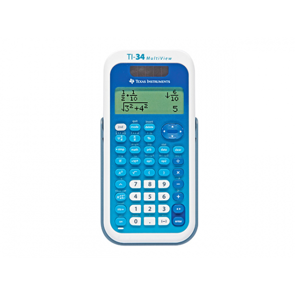 3243480107006 - Schulrechner TI-34 MultiView blau-weiß vierzeilig 3243480107006 Texas-Instruments