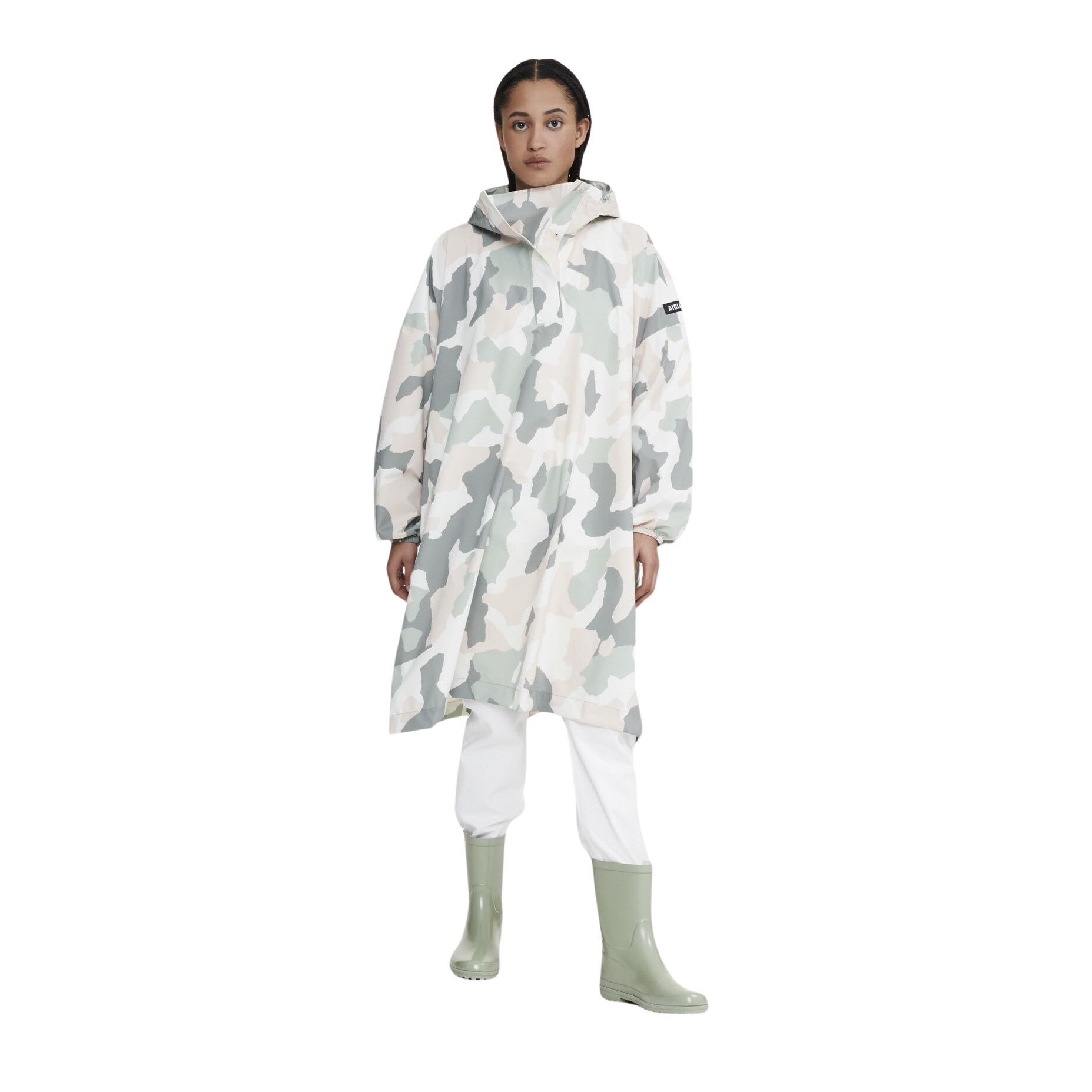 3246579365592 - Bedruckter komprimierbarer Poncho Damen Aigle