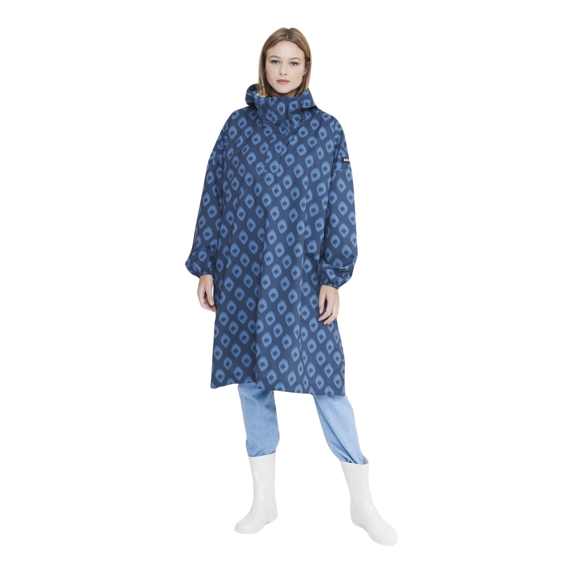 3246579365622 - Bedruckter komprimierbarer Poncho Damen Aigle