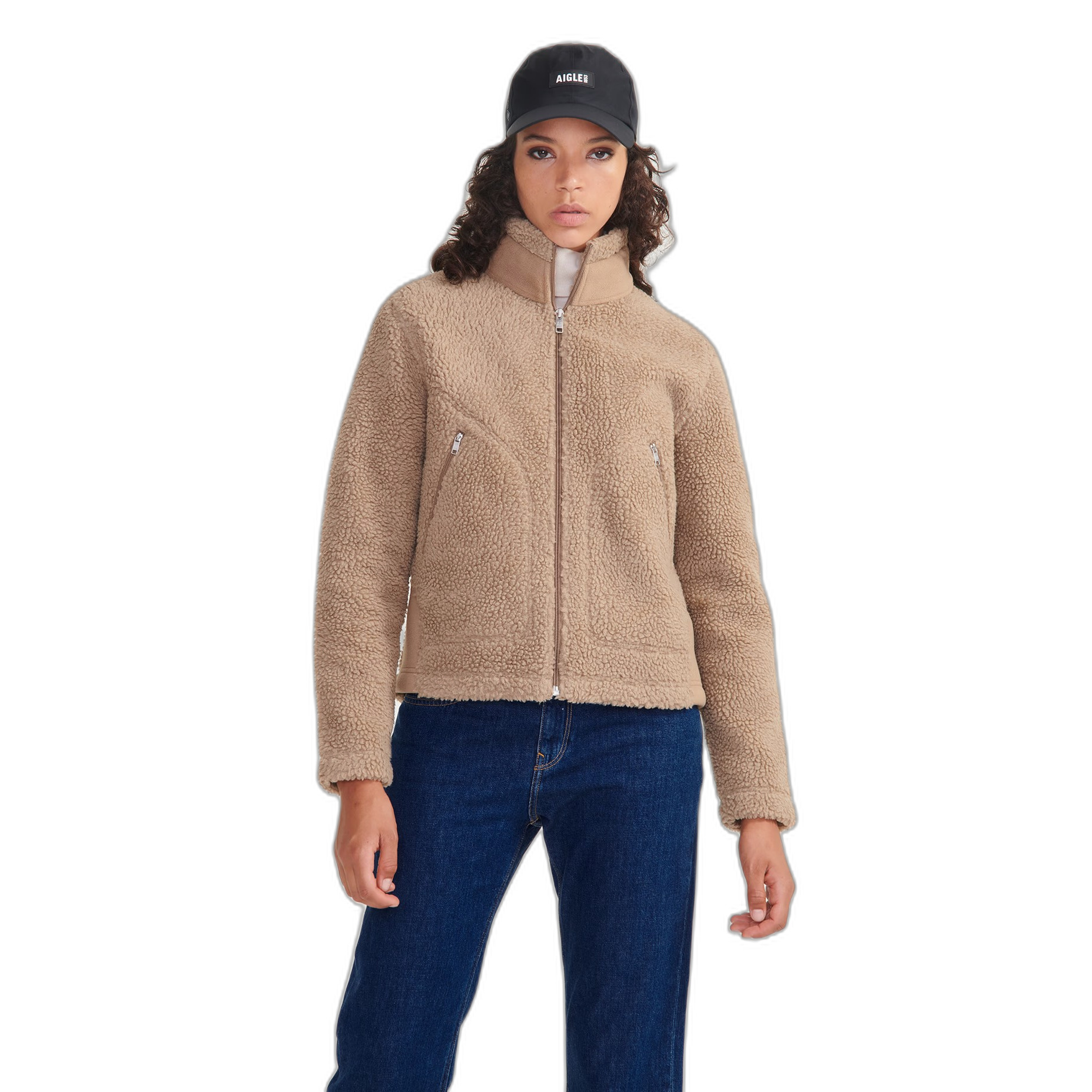 3246579410407 - Fleece mit Reißverschluss Frau Sherpa