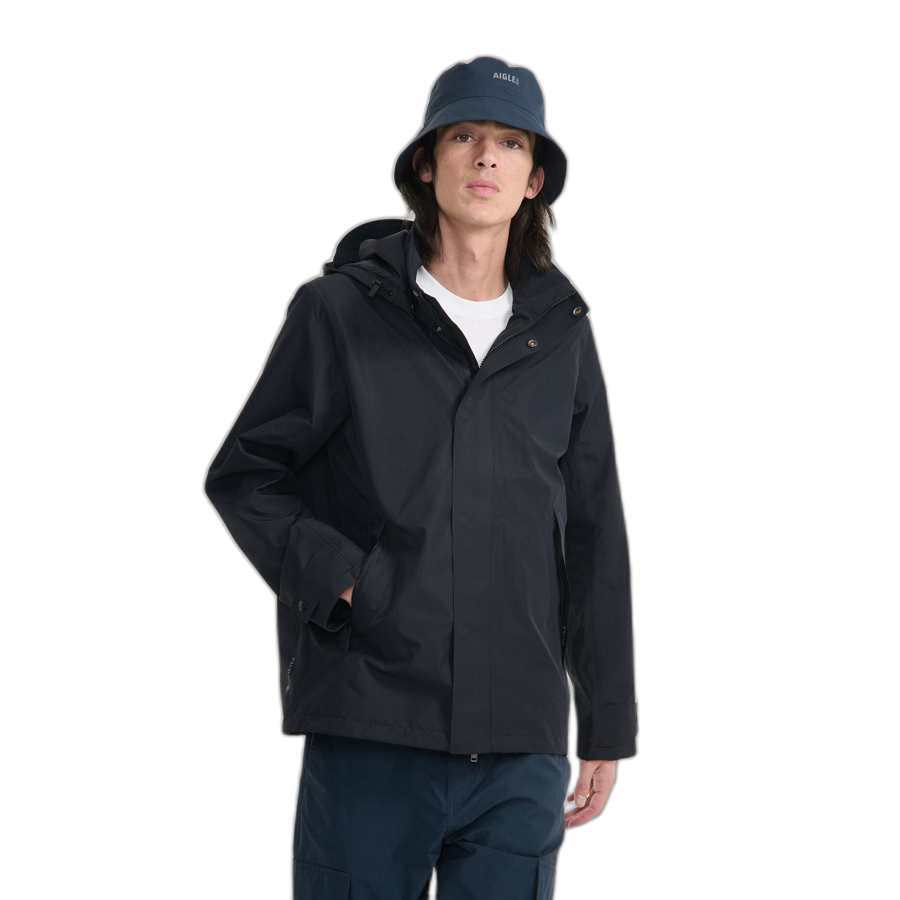 3246579629939 - Kurze wasserdichte Jacke mit abnehmbarem Kapuzen Aigle
