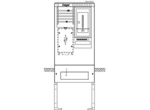 3250611071044 - ZAS155CK9 Zähleranschlusssäule Kunststoff 1 St