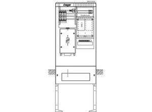 3250611071099 - ZAS155HS1 Zähleranschlusssäule Kunststoff 1 St