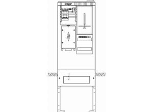 3250611071150 - ZAS175BB6 Zähleranschlusssäule Kunststoff 1 St