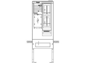 3250611071204 - ZAS175CA1 Zähleranschlusssäule Kunststoff 1 St