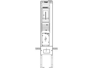 3250611071372 - ZAS202CK9 Zähleranschlusssäule Kunststoff 1 St