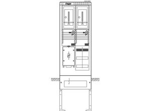 3250611071488 - ZAS205BB7 Zähleranschlusssäule Kunststoff 1 St