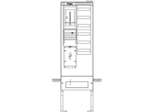 3250611071501 - ZAS205BE6 Zähleranschlusssäule Kunststoff 1 St