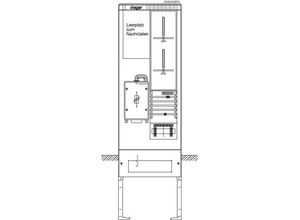 3250611071525 - ZAS205BP0 Zähleranschlusssäule Kunststoff 1 St