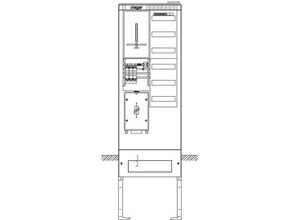 3250611071556 - ZAS205DB6 Zähleranschlusssäule Kunststoff 1 St