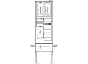 3250611071594 - ZAS205EN2 Zähleranschlusssäule Kunststoff 1 St