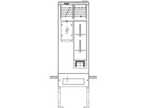 3250611071723 - ZAS205KH1 Zähleranschlusssäule Kunststoff 1 St