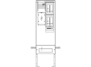 3250611071730 - ZAS205MM9 Zähleranschlusssäule Kunststoff 1 St