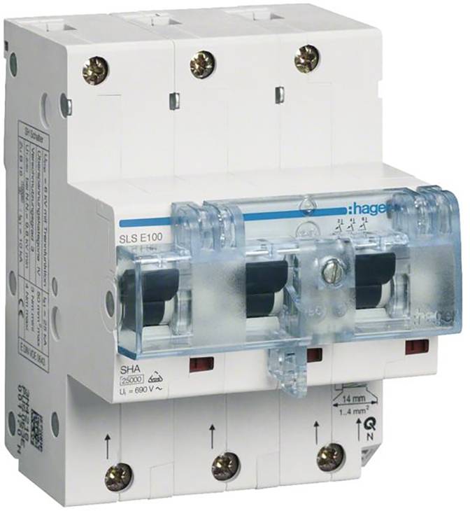 3250613303389 - Hager SLS-Schalter 3polig E-100A HTN390E fHutschienenmontage 3250613303389 - Hager SLS-Schalter 3polig E-100A HTN390E fHutschienenmontage