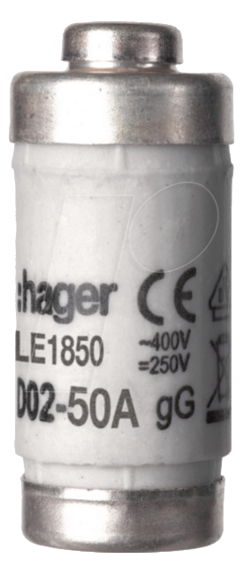 3250614124082 - HAGER LE1850 - Sicherungseinsatz D02 E18 50A 400V gG mit Kennmelder