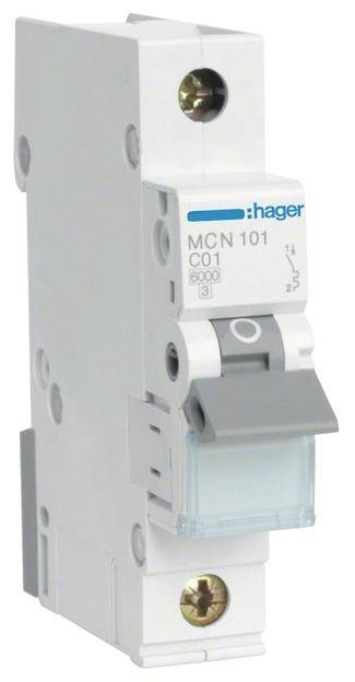 3250614311086 - Hager Leitungsschutzschalter MCN101 1polig 6kA C-1A 1M 3250614311086 - Hager Leitungsschutzschalter MCN101 1polig 6kA C-1A 1M