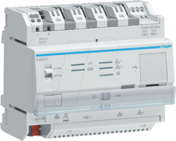 3250618502237 - Datenschnittstelle reg domovea basic 6TE knx Bussystem knx Eth mit LED-Anzeige TJA670 - Hager