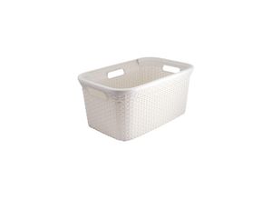 3253920708007 - Curver - Wäschesammler aus recycelter Kunststoff 59 x 38 x 27 cm 45L Creme