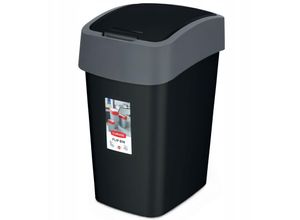 3253922172165 - Flip Bin 50L Abfallbehälter schwarz - Curver