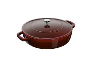 3272340021756 - Braisers Bräter mit Chistera Drop-Structure 24 cm rund Grenadine-Rot Gusseisen