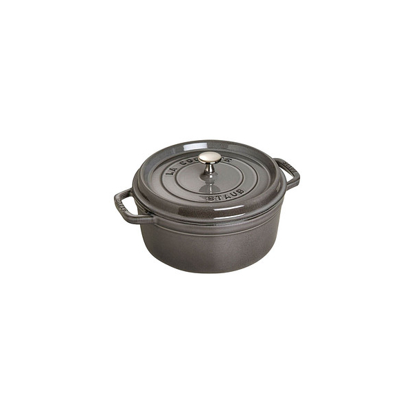 3272341026187 - Bräter STAUB Cocotte Töpfe Gr 525 l + Ø 26 cm + Höhe 167 cm grau (graphit grau) Bräter Gusseisen rund robust und langlebig Induktion