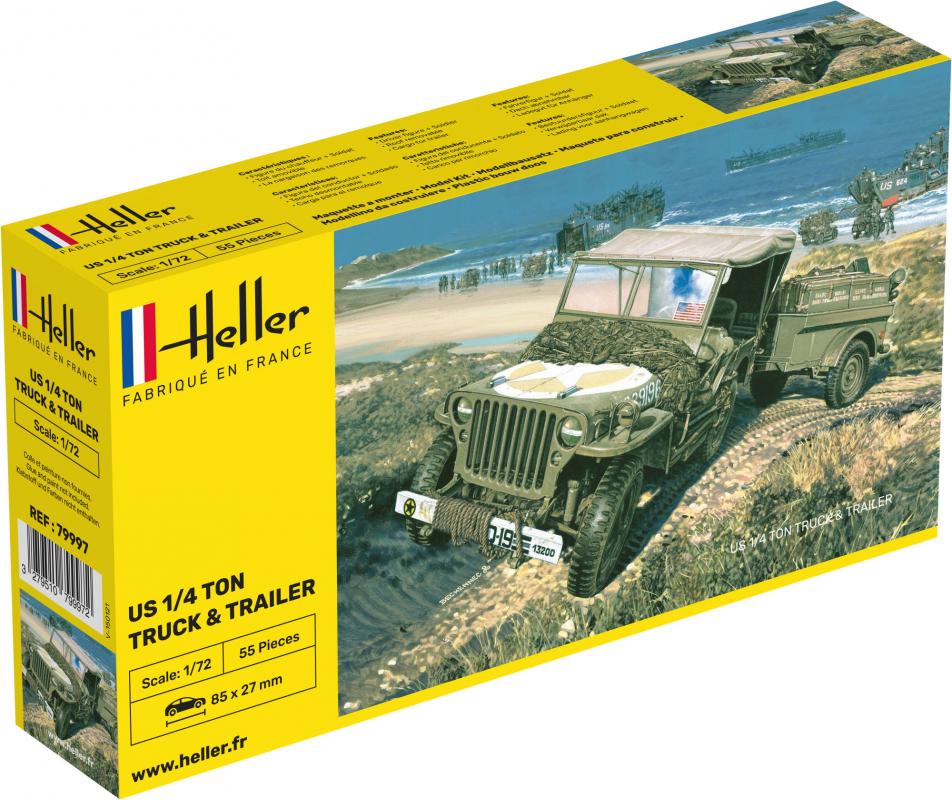 3279510799972 - 79997 - Willys MB Jeep & Trailer in 172 3279510799972 - 79997 - Willys MB Jeep & Trailer in 172