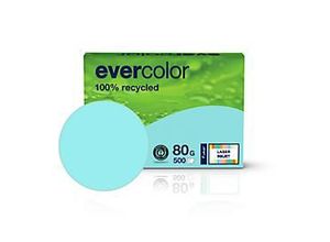 3288580400060 - 500 Blatt Clairfontaine Farbiges Recycling-Kopierpapier Evercolor hellblau 80g DIN A4