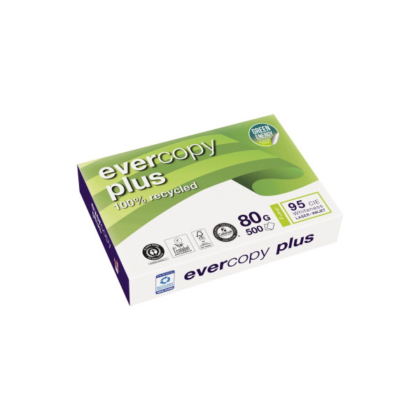 3288580500487 - Recyclingpapier evercopy plus 50048SC A4 80g weiß 80er Weiße  3288580500487 500 Blatt