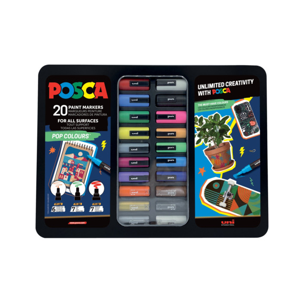 3296280048772 - Acrylmarker Uni Posca 20ST sortiert 3296280048772 20 Stück