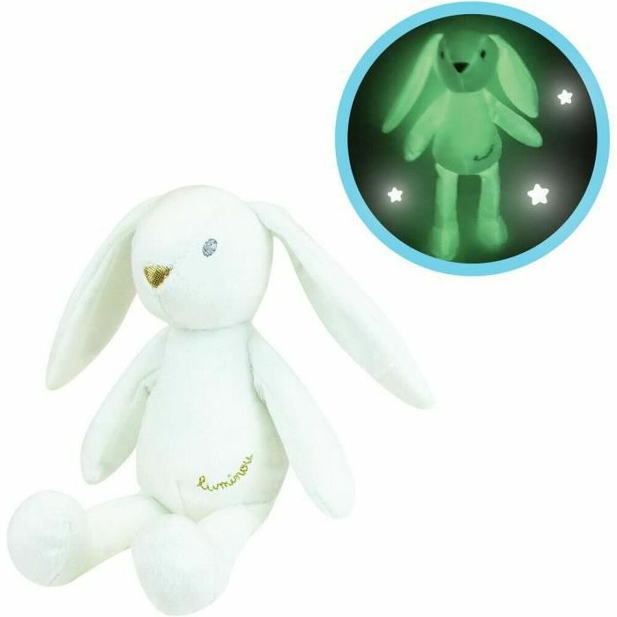 3298060407489 - Plüschtier Luminou White Rabbit 20 cm 3298060407489 - Plüschtier Luminou White Rabbit 20 cm