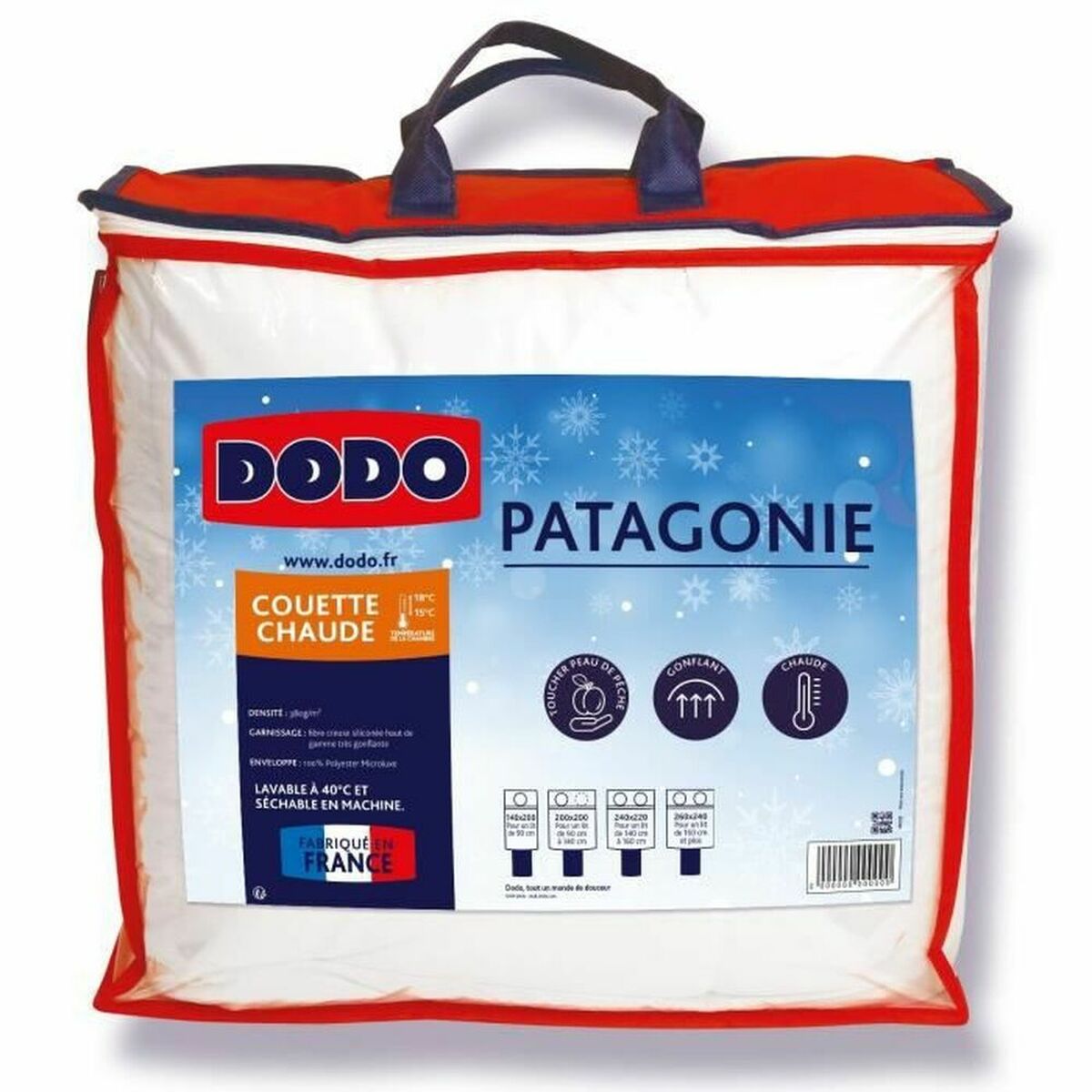 3307419515512 - Bettdecke Patagonia Weiß 220 x 240 cm 380 g m²