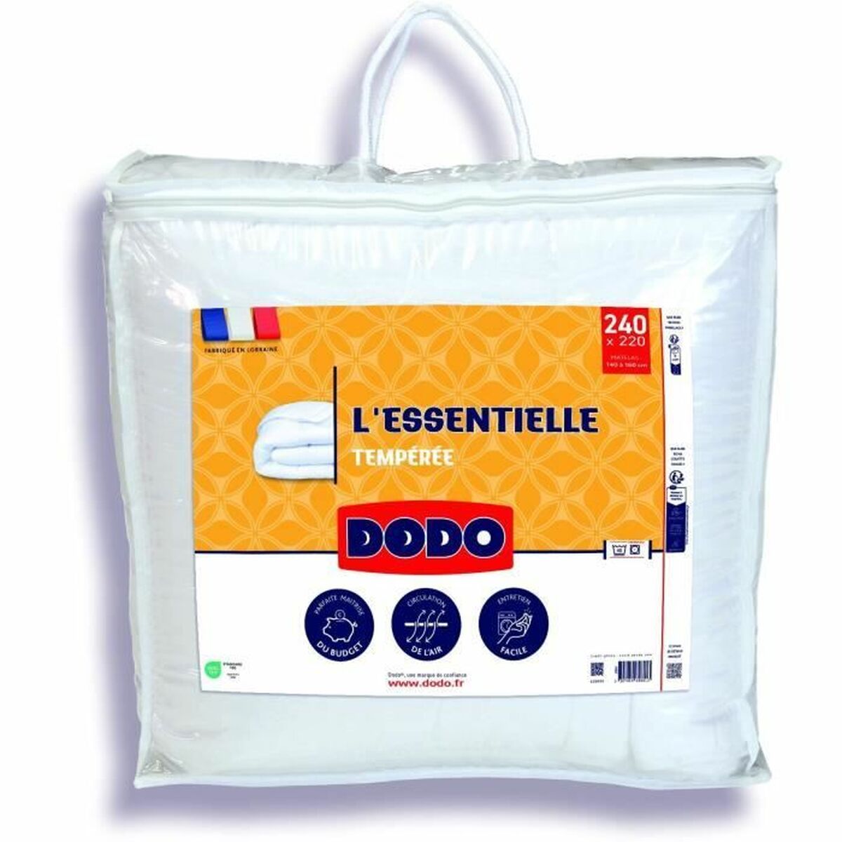 3307419696013 - Duvet LEssentielle Tempérée White 240 x 220 cm 3307419696013 - Duvet LEssentielle Tempérée White 240 x 220 cm
