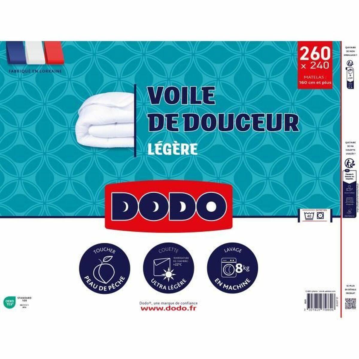 3307419758896 - Duvet VOILE DE DOUCEUR White 100 g m² 240 x 260 cm