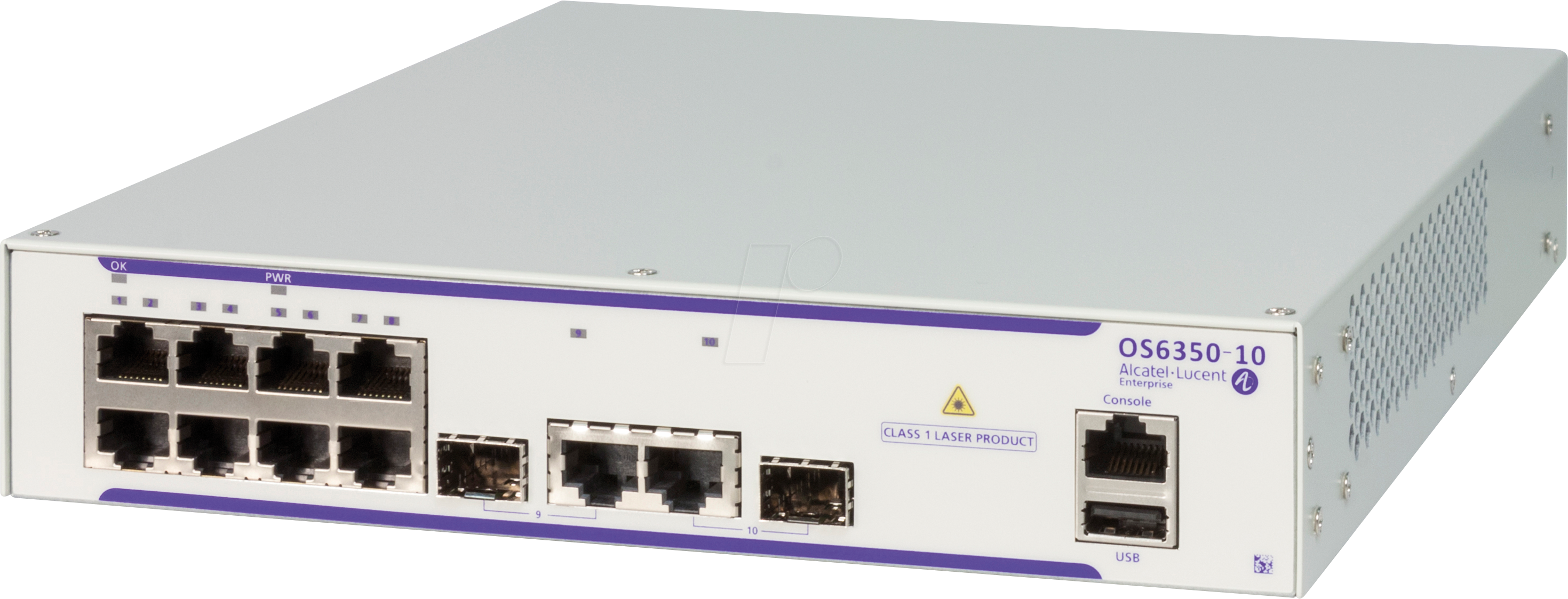 3326744973583 - Alcatel-Lucent OmniSwitch 6350-10 - Switch - L3 - managed - 8 x 10 100 1000 + 2 x Kombi-Gigabit-SFP - an Rack montierbar