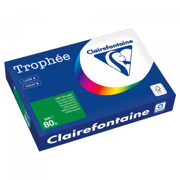 3329680000405 - Kopierpapier Trophée Color 1991PC A4 80g billardgrün  3329680000405 500 Blatt