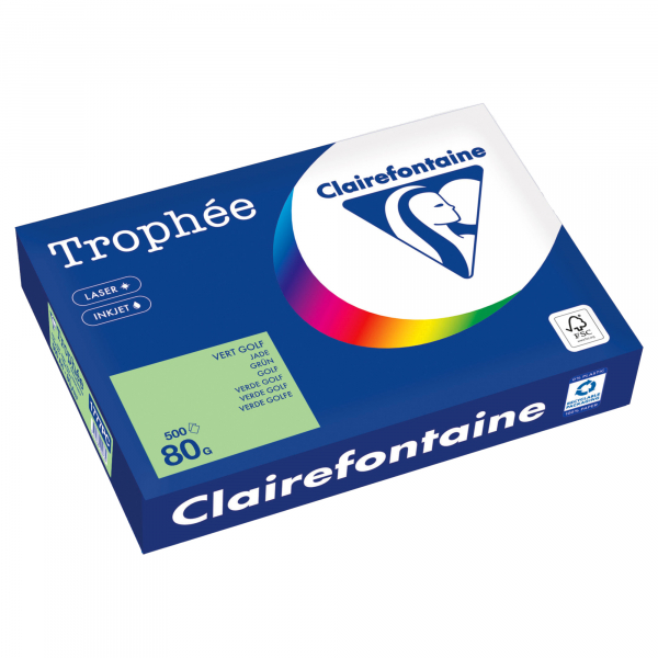 3329680000764 - Kopierpapier Trophée Color 1777PC A4 80g grün  3329680000764 500 Blatt