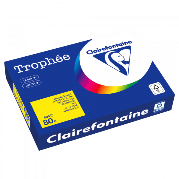 3329680000788 - Kopierpapier Trophée Color 1877PC A4 160g kanariengelb  3329680000788 500 Blatt